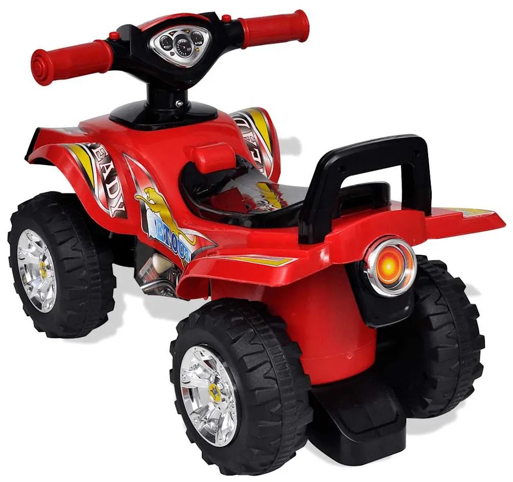 Carro motorizado vermelho com música e luzes