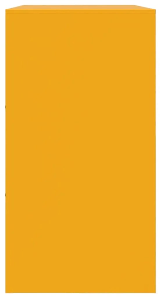 Aparador 99x39x73 cm aço amarelo mostarda
