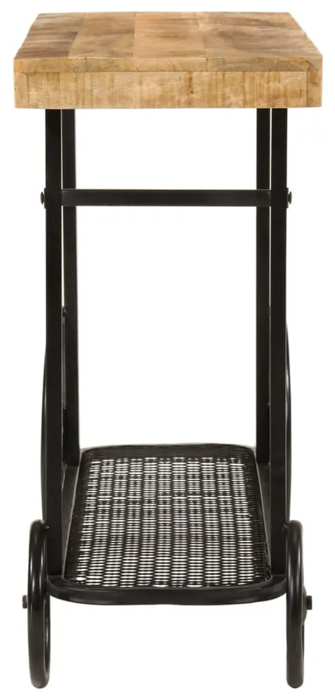 Armário consola 112x36x76cm madeira de mangueira maciça e ferro