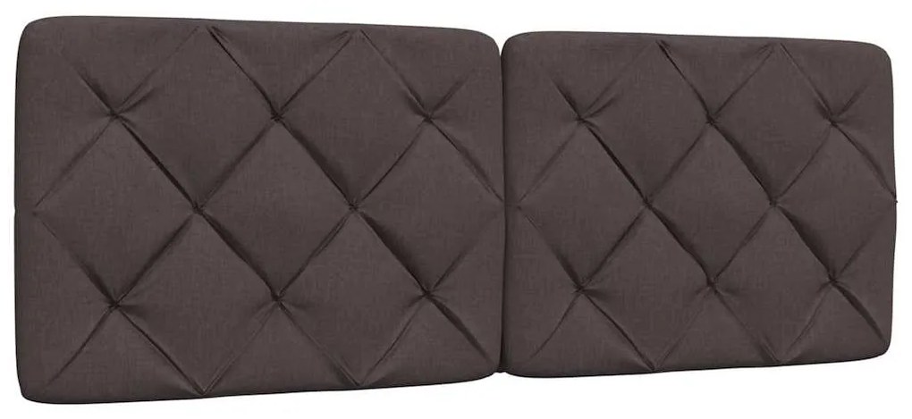 Cama com colchão 120x200 cm tecido castanho-escuro