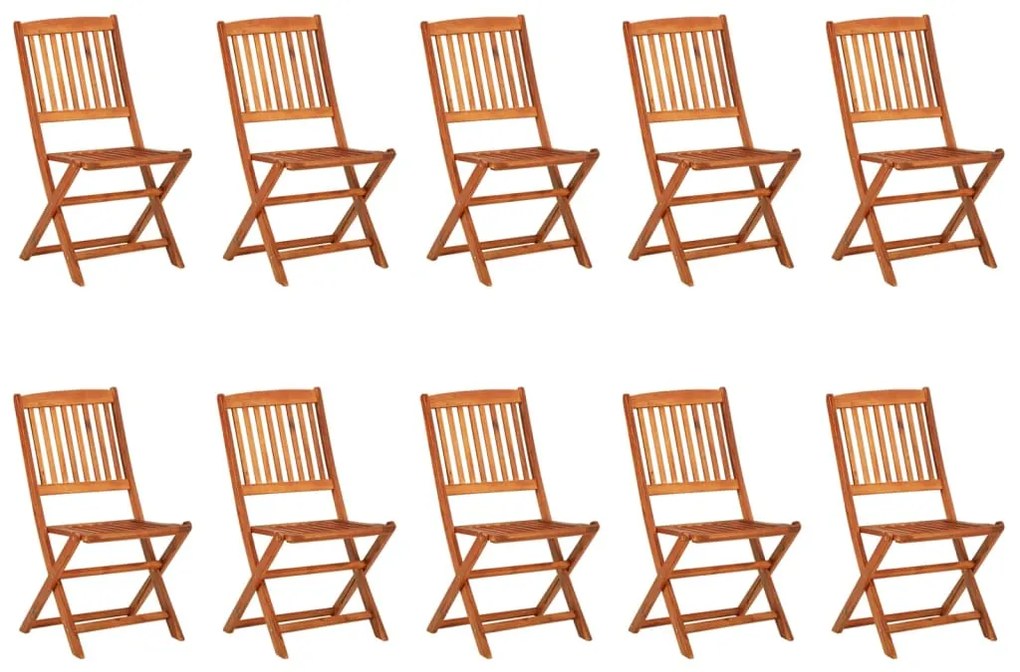 11 pcs conjunto de jantar para jardim 280x90x75cm acácia maciça