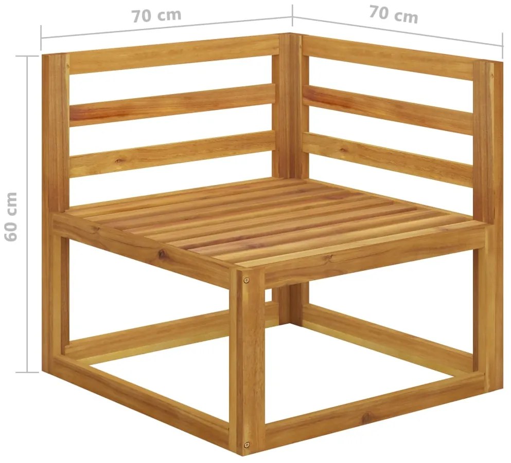 Banco de jardim de 2 lugares c/ almofadões branco nata