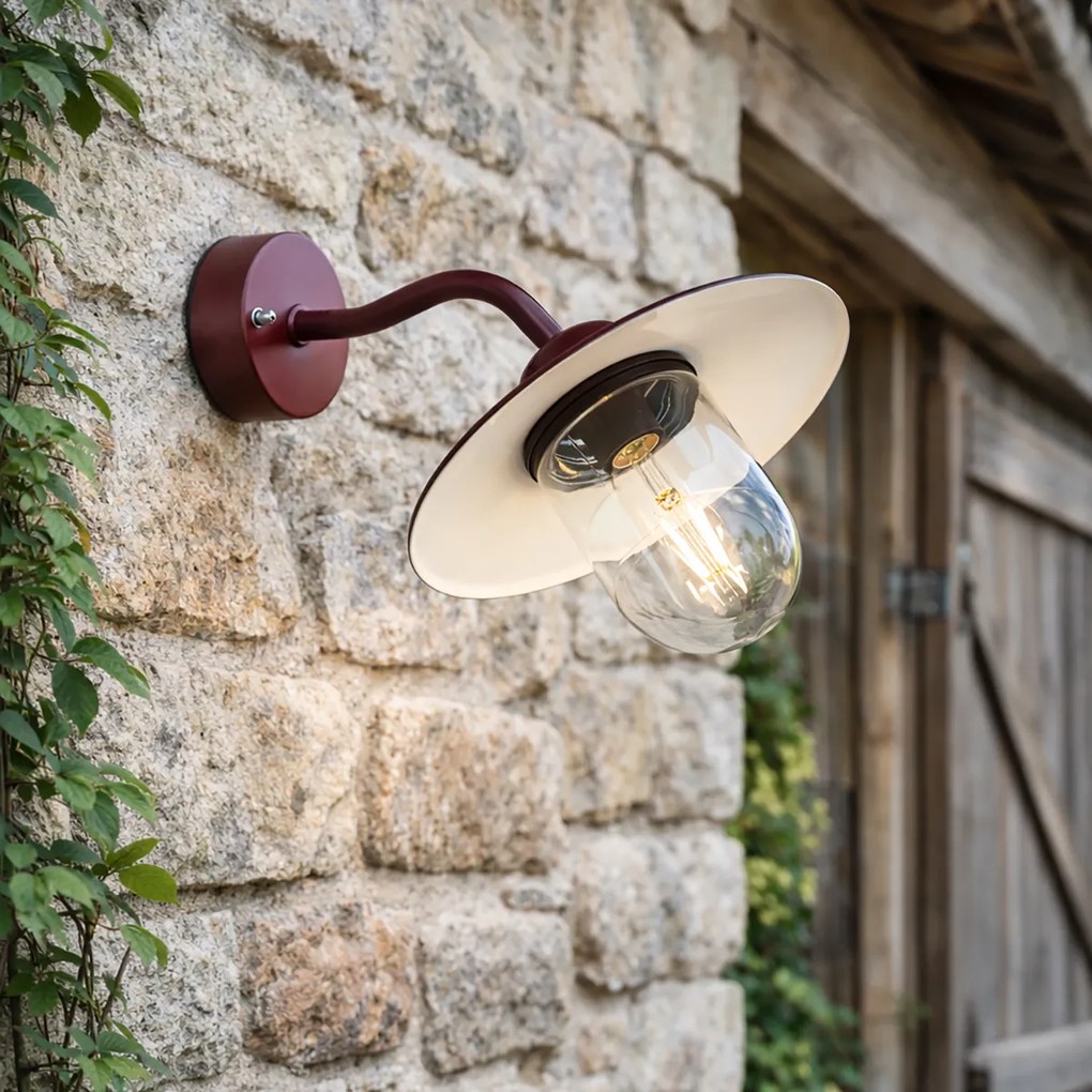 Candeeiro de Parede Exterior Vermelho Escuro IP44 - Munich