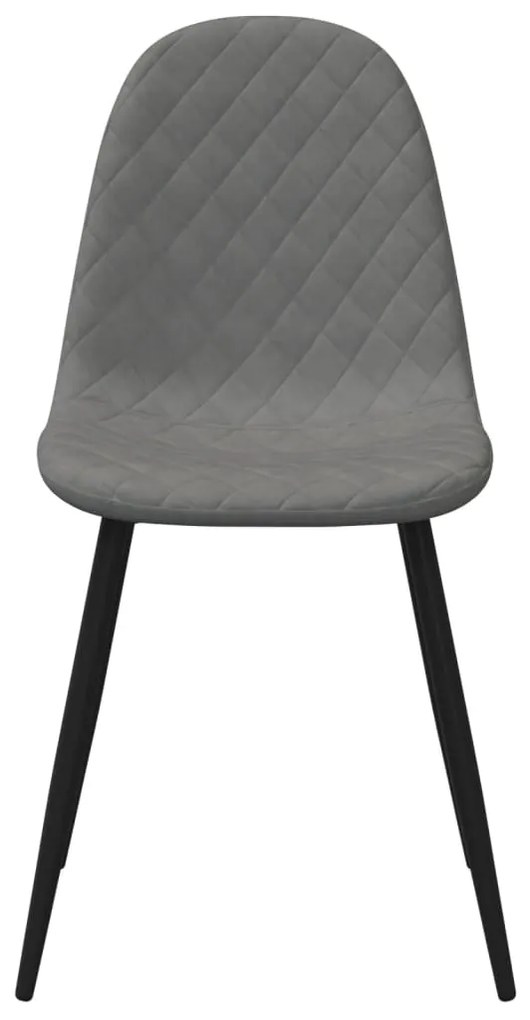 Cadeiras de jantar 2 pcs veludo cinzento-claro