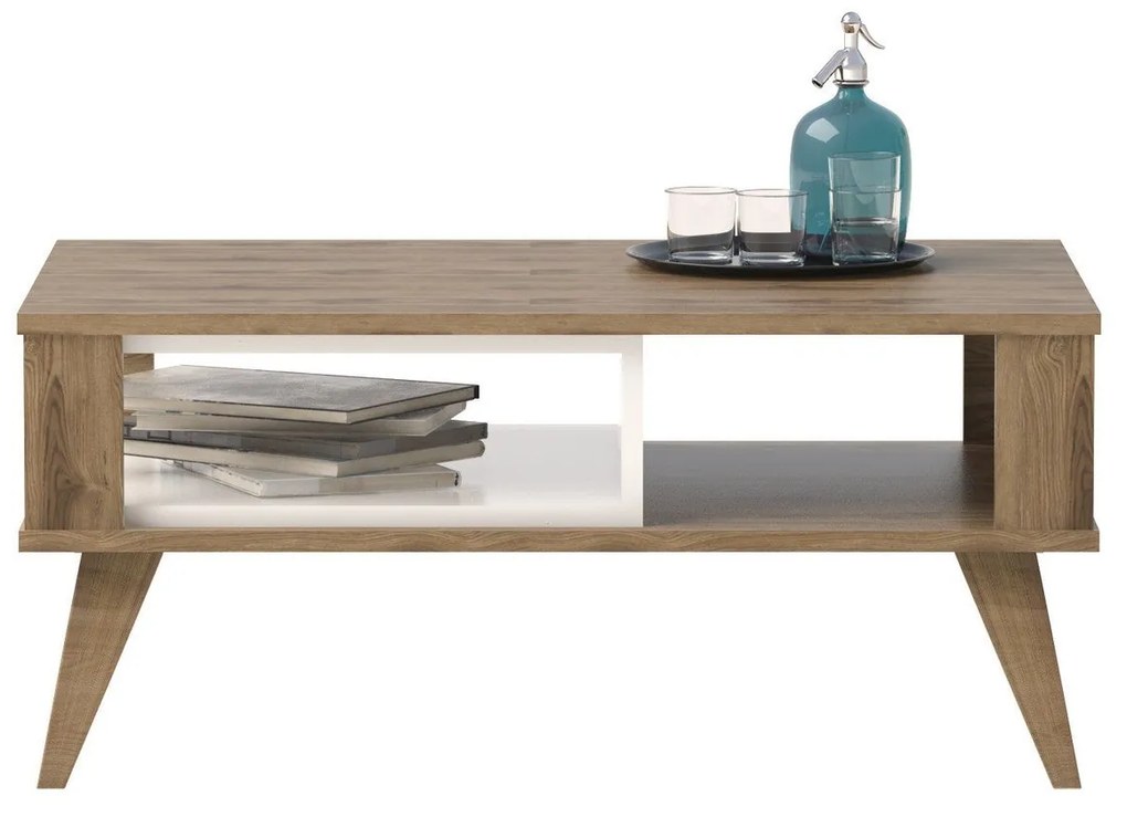 Mesa de Centro Ionis – Carvalho Branco – 90 x 40 x 60 cm