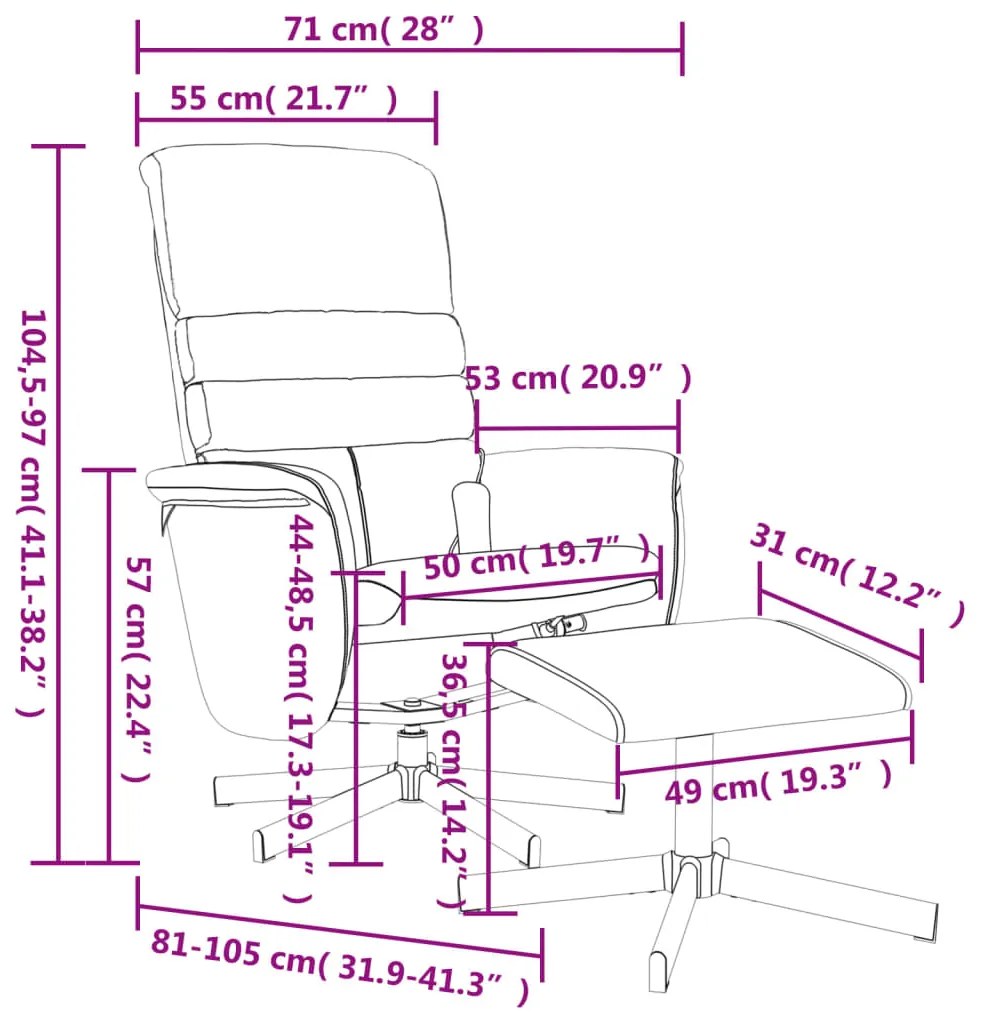 Cadeira massagens reclinável c/ apoio pés couro artif. cinzento