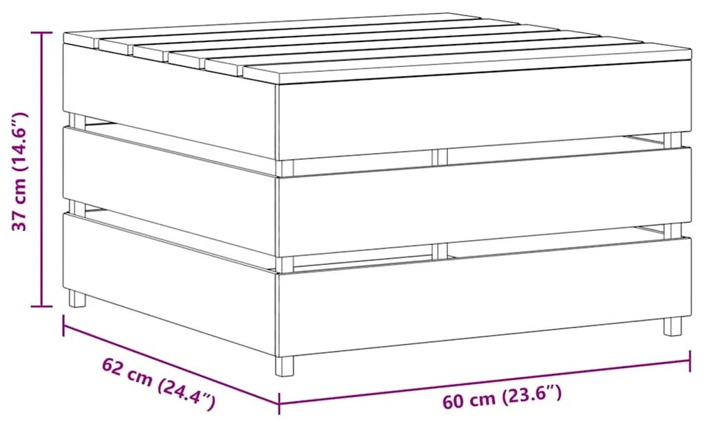 Mesas de paletes para jardim 2 pcs pinho impregnado