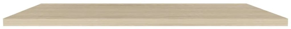 Prateleiras parede suspensas 4 pcs 120x23,5x3,8cm MDF carvalho