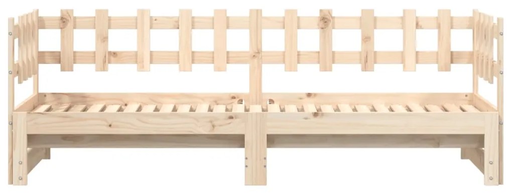 Estrutura sofá-cama de puxar 2x(90x190) cm pinho maciço