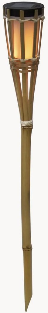 Candeeiro de exterior solar LED artesanal em bambu Hiama