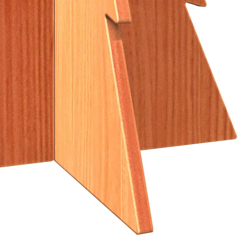 Árvore de Natal decorativa 80 cm pinho maciço castanho-mel