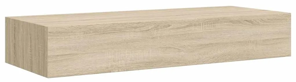 Prateleiras parede c/ gavetas 2 pcs MDF 60x23,5x10 cm carvalho