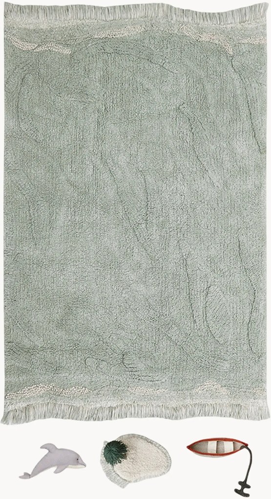 Tapetes infantis laváveis em algodão Waves, conjunto de 4