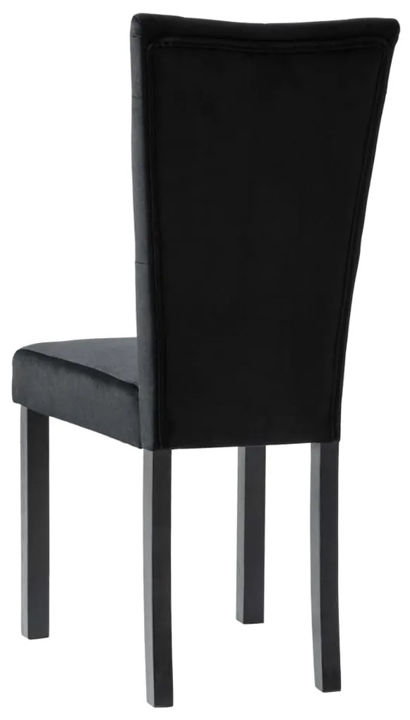 Cadeiras de jantar 6 pcs veludo preto