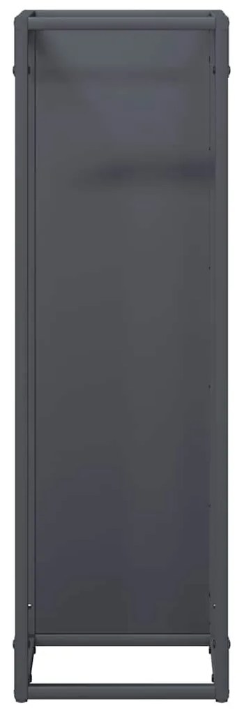 Suporte para lenha 25x25x80 cm aço laminado a frio antracite