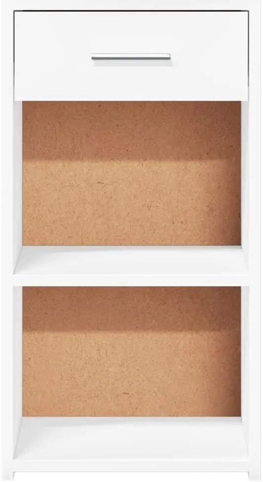 Mesas de cabeceira 2 pcs 35x34x65cm derivados de madeira branco