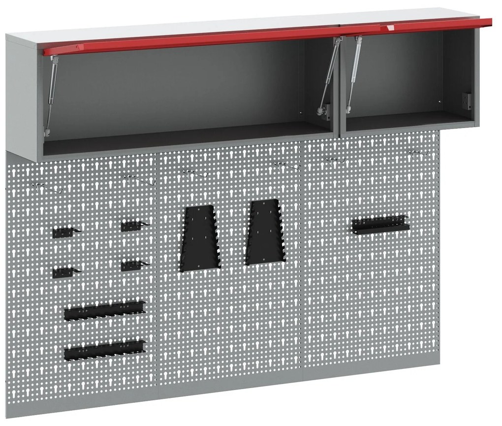 Conjunto de Armário e Painel de Ferramentas VidaXL com 5 Peças Montado