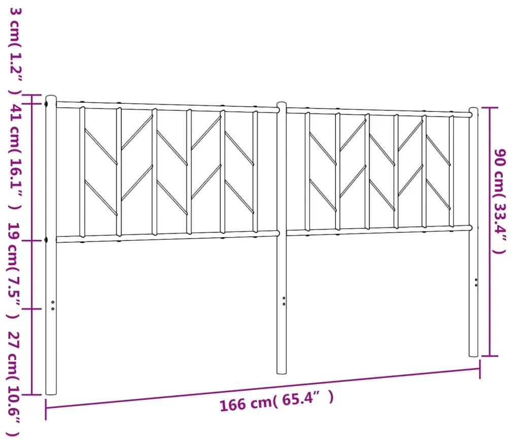 Cabeceira de cama 160 cm metal preto