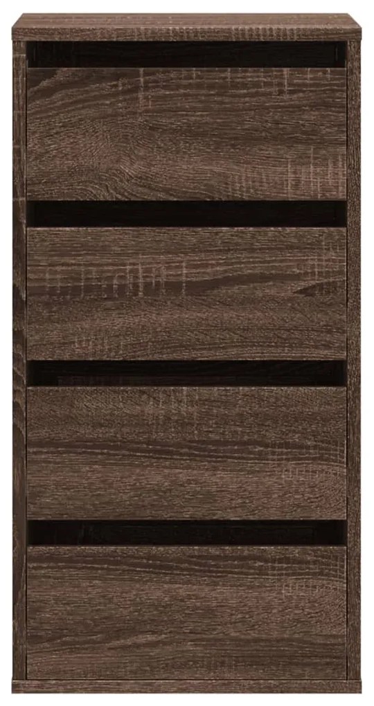 Cómoda com 4 Gavetas - 40x41x76 cm - derivados de madeira - carvalho c