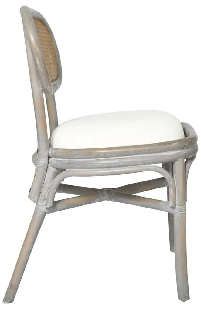 Cadeiras de jantar 2 pcs linho cinzento