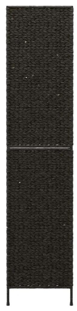 Biombo de 5 painéis 205x180 cm jacinto de água preto
