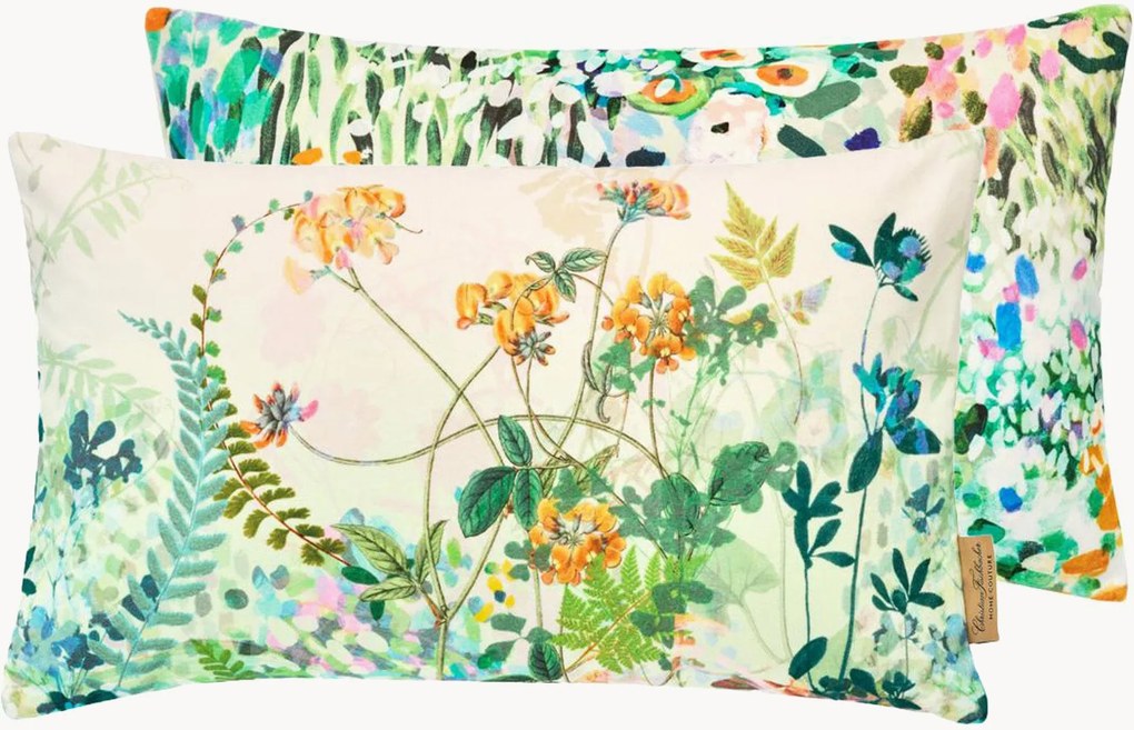 Capa de almofada reversível em veludo Spring Breeze