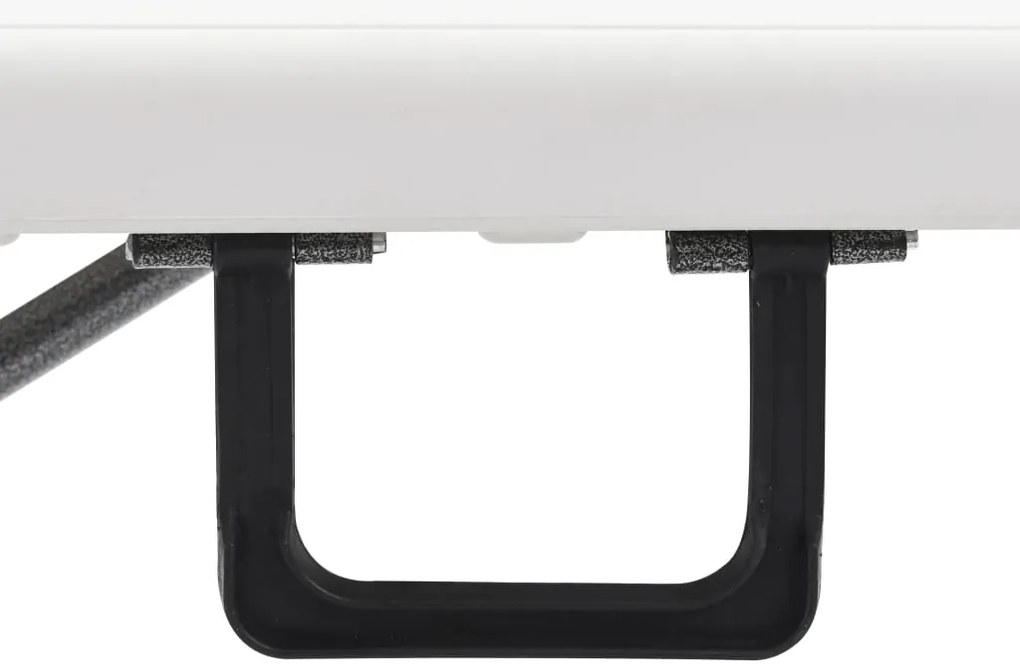 Bancos de jardim dobráveis 2 pcs 180 cm PEAD branco
