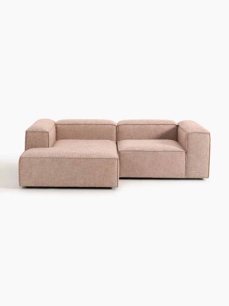 Sofá de canto modular em mistura de linho Lennon (3 lugares)