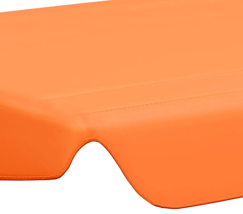 Toldo suplente p/ baloiço de jardim 150/130x105/70 cm laranja