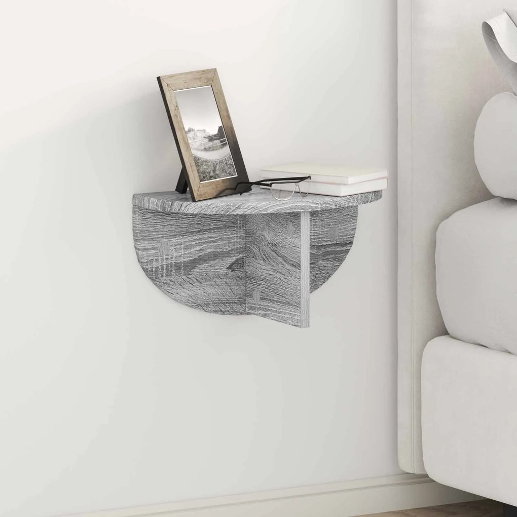 vidaXL Prateleira de Parede 2 pcs Cinza Sonoma 38 x 19 x 19 cm