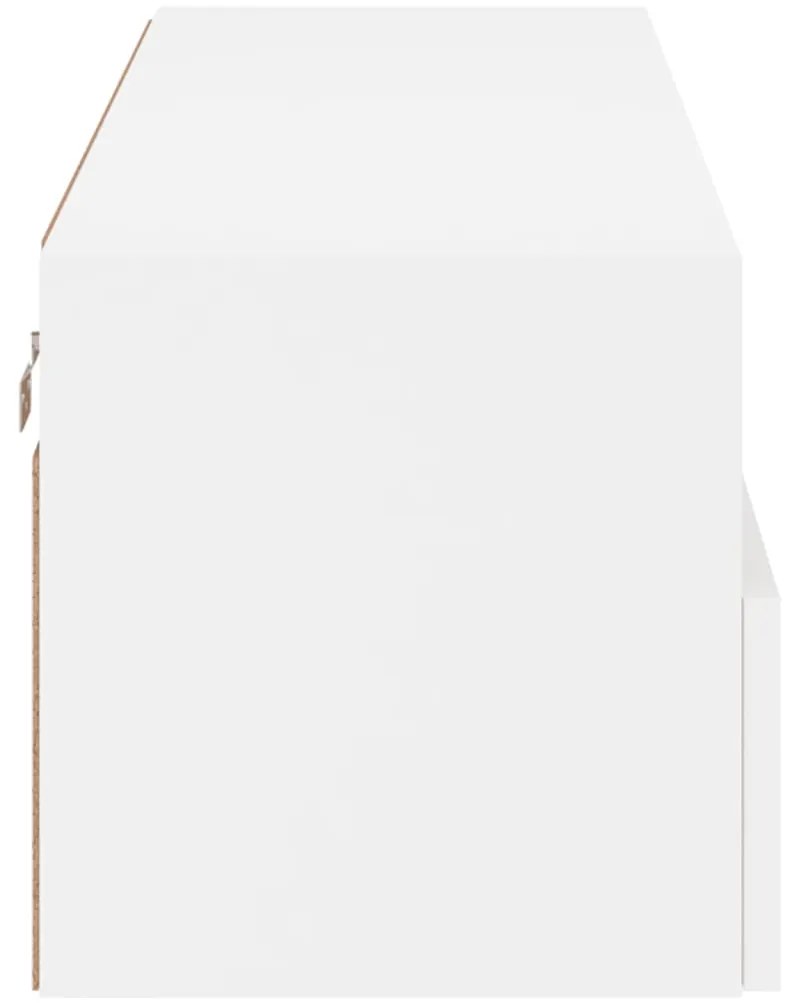 Móvel de parede p/ TV 100x30x30 cm derivados de madeira branco