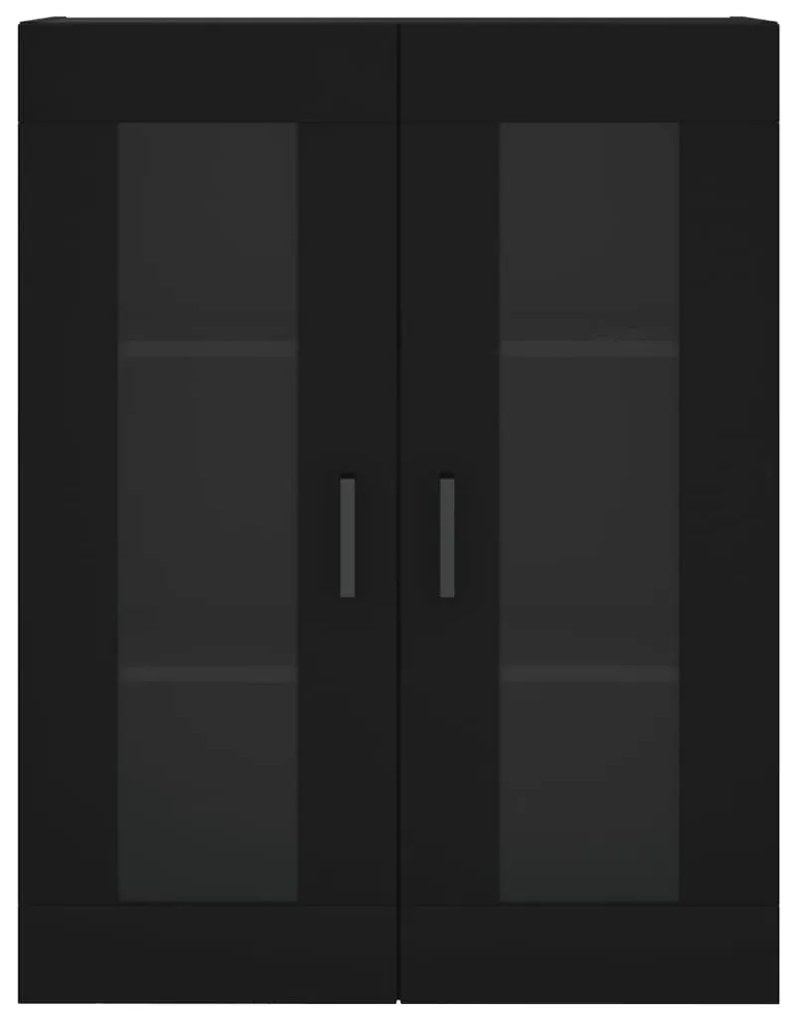 Armário alto 69,5x34x180 cm derivados de madeira preto