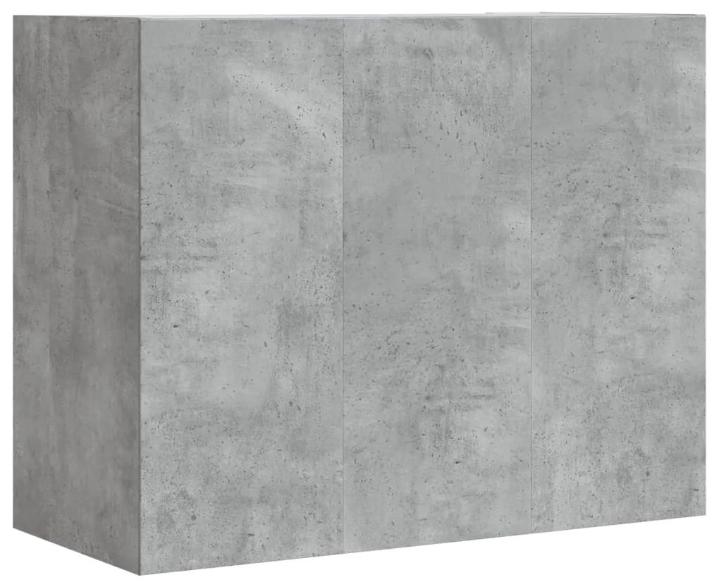 Armário parede 75x35x60 cm derivados madeira cinzento cimento