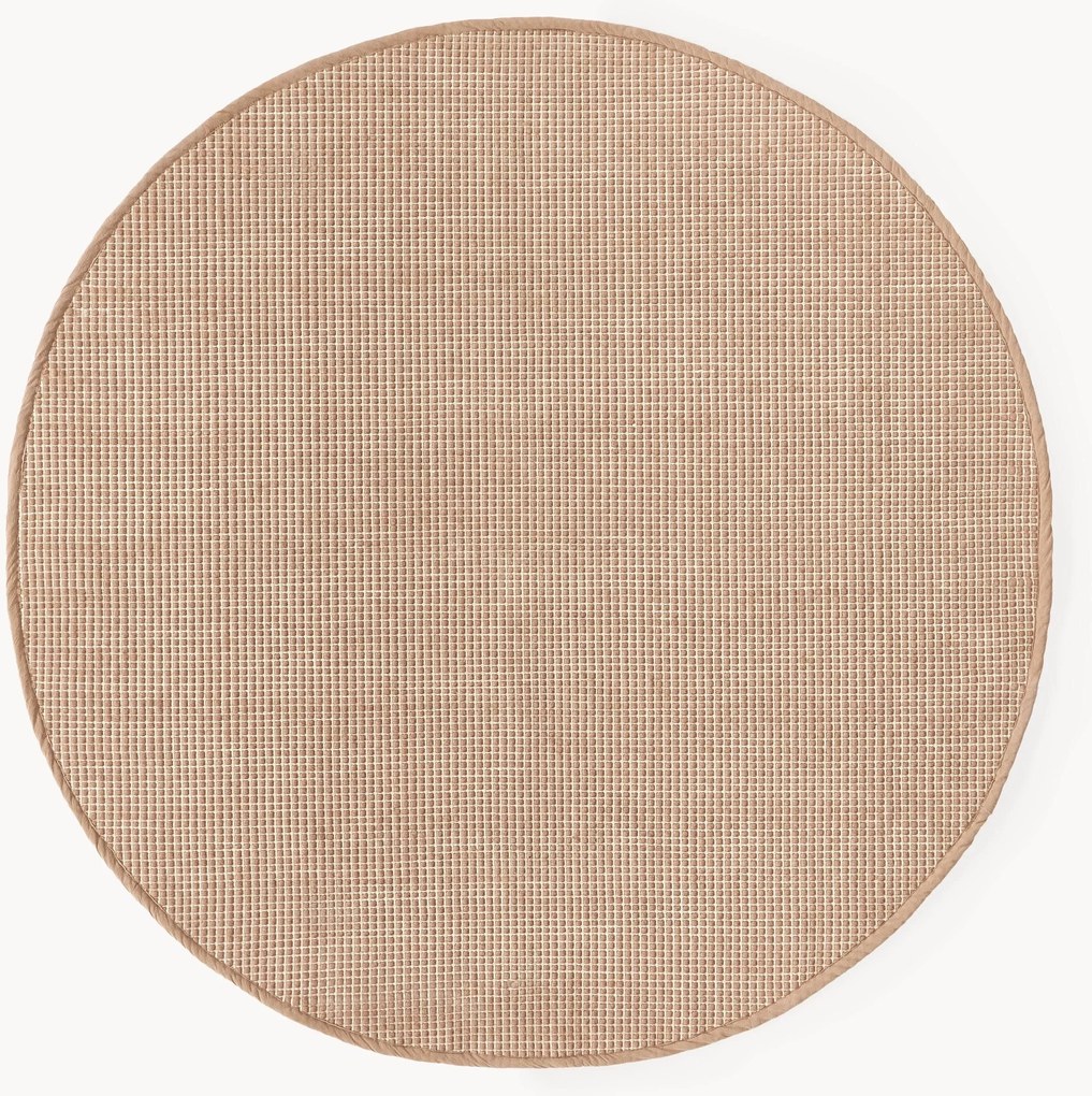 Tapete redondo de lã artesanal Amaro