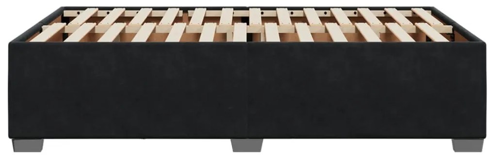Estrutura de cama sem colchão 120x190 cm Veludo preto