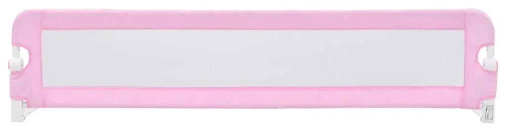 Barra de segurança p/ cama infantil 180x42cm poliéster rosa