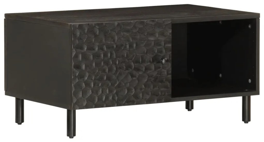Mesa de centro 80x50x40 cm madeira de mangueira maciça preto