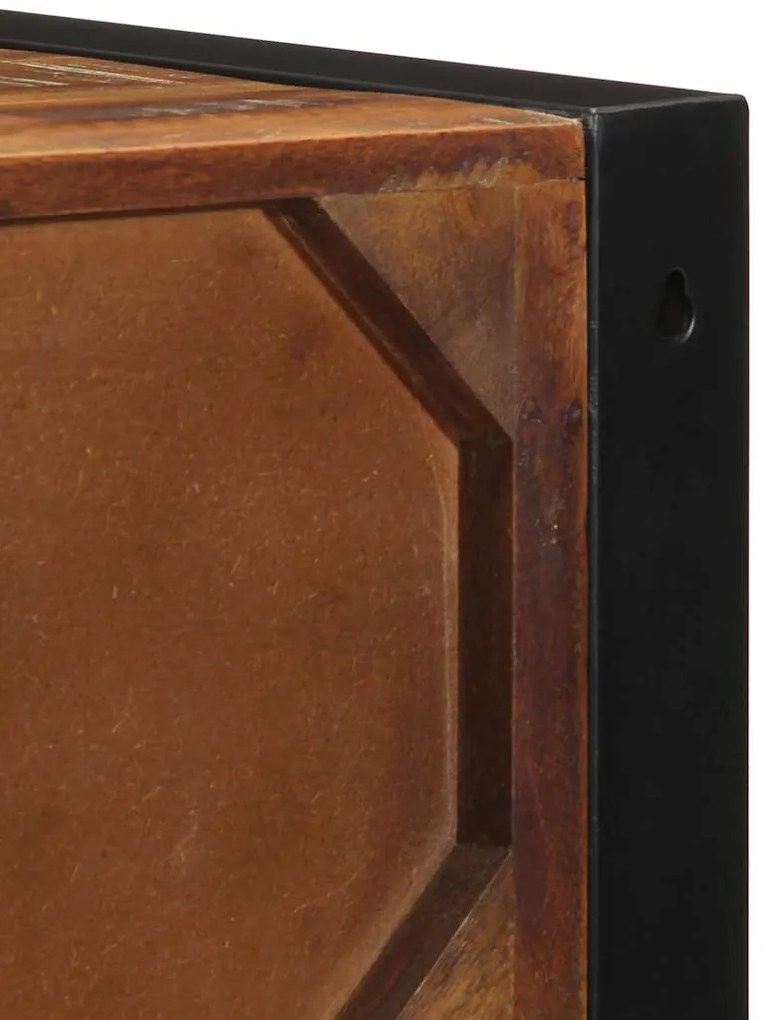 Mesa de cabeceira multicor 40x35x40cm madeira maciça recuperada