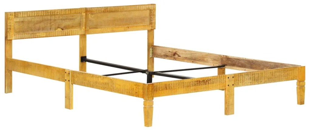 Estrutura de cama em madeira de mangueira maciça 180 cm