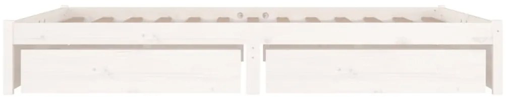 Estrutura de cama c/ gavetas 120x190cm pequena casal branco