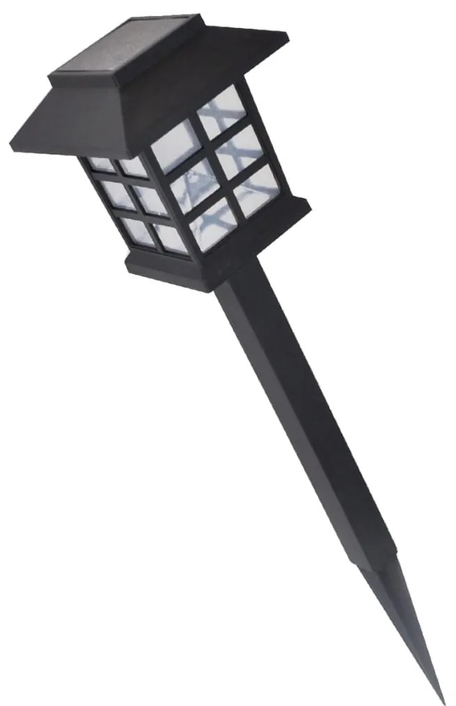 Conj. de luzes LED solares de exterior c/ estacas 12 pcs 8,6x8,6x38 cm