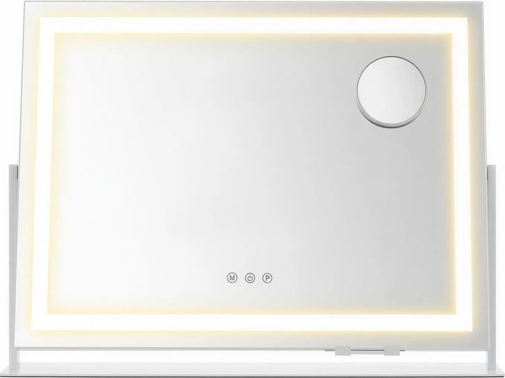 Espelho de maquilhagem com controlo tátil 10 x 62,5 x 45,8 cm, intensidade regulável, espelho de maquilhagem com iluminação branco 