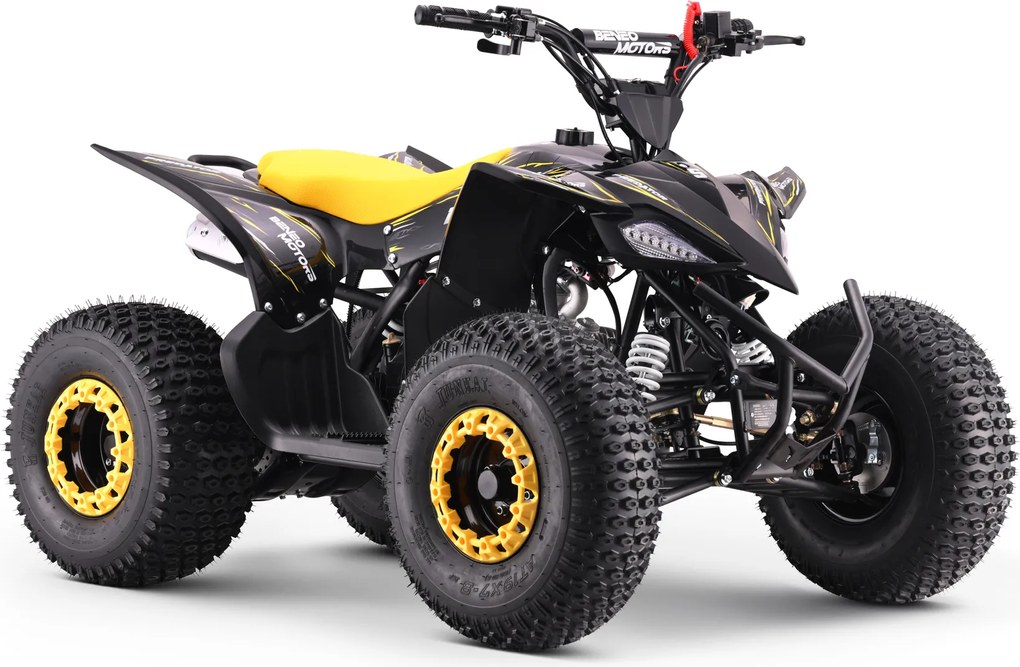Moto 4 Crianças + 8 anos 125cc - Beneo Predator Até 55 Km/h com limitador amarelo