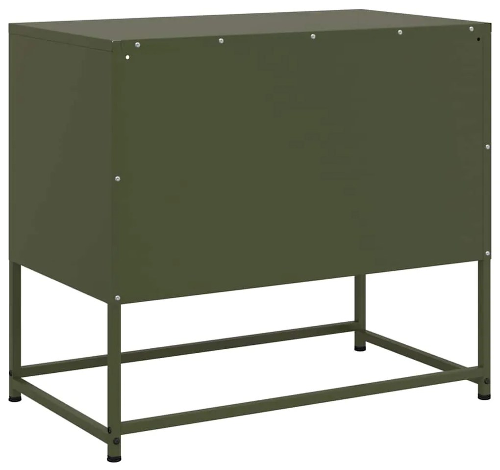 Móvel de TV 68x39x60,5 cm aço verde azeitona