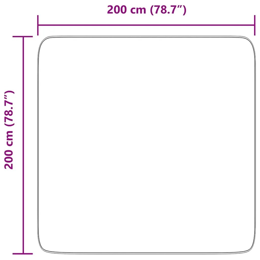 Tapete shaggy de pelo alto NAVARRA 200x200 cm poliéster bege