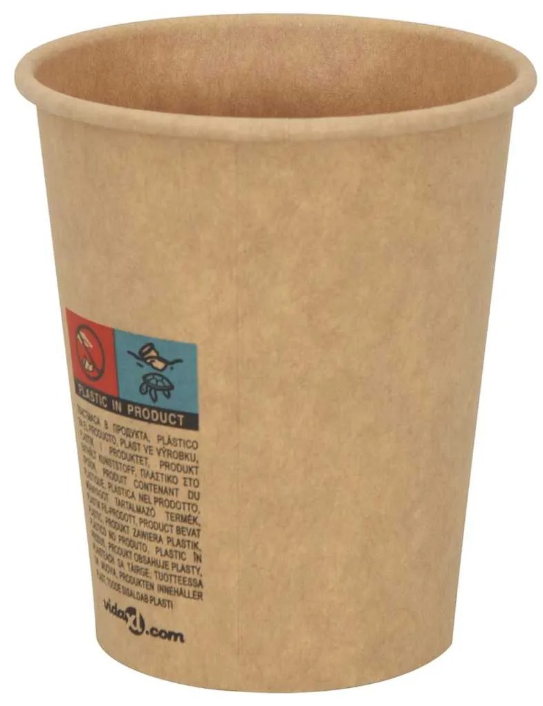Copos de café de papel 1000 pcs 8oz 200ml castanho