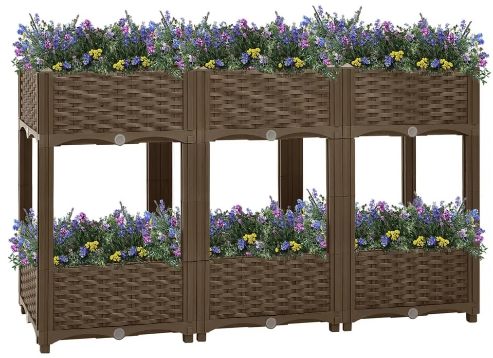 vidaXL Canteiro elevado 120x40x71 cm polipropileno