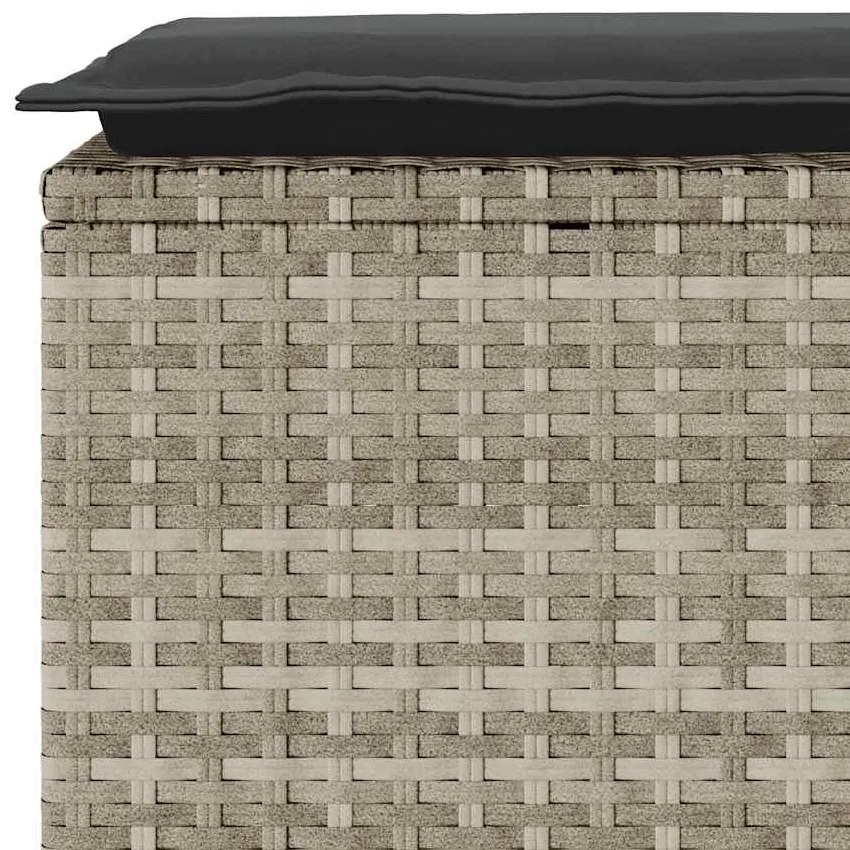 Banco de jardim com almofadão 110x40x44 cm vime PE