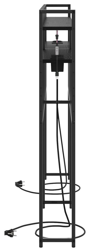 Cabeceira de armazenamento Carvalho preto 135 cm