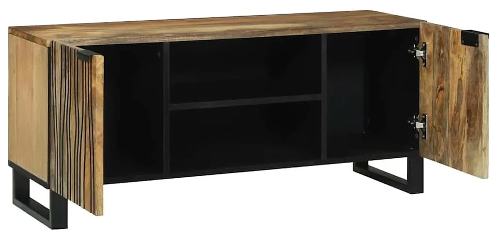 Armário de TV , 105 x 33,5 x 46 cm, feito de madeira de mangueira e ma